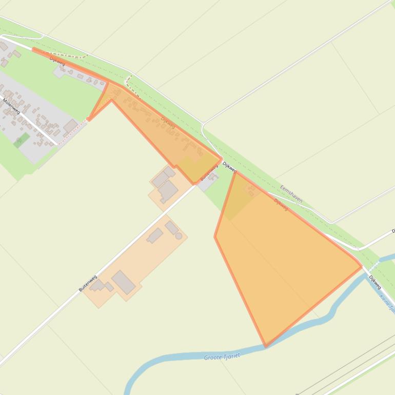 Kaart van postcodegebied 9984NV.