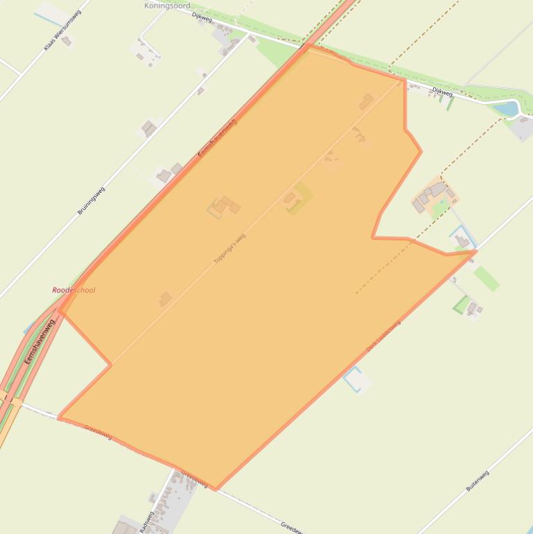 Kaart van postcodegebied 9984XE.