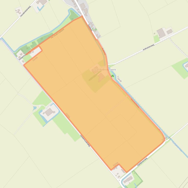 Kaart van postcodegebied 9987NJ.