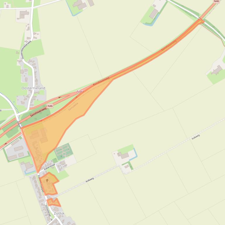 Kaart van postcodegebied 9987SH.