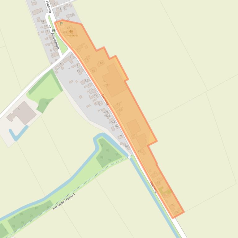 Kaart van postcodegebied 9987SJ.