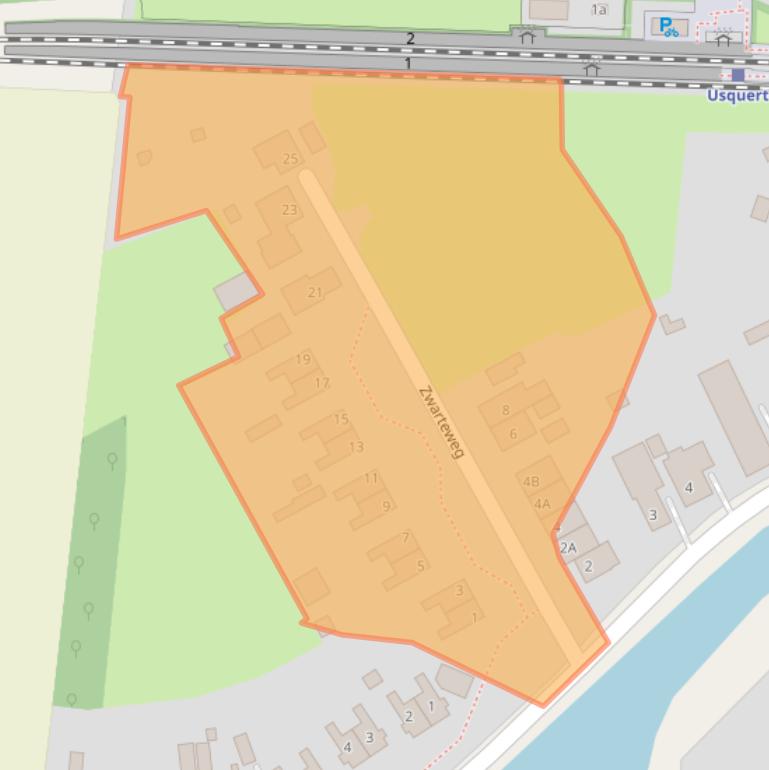 Kaart van postcodegebied 9988NS.