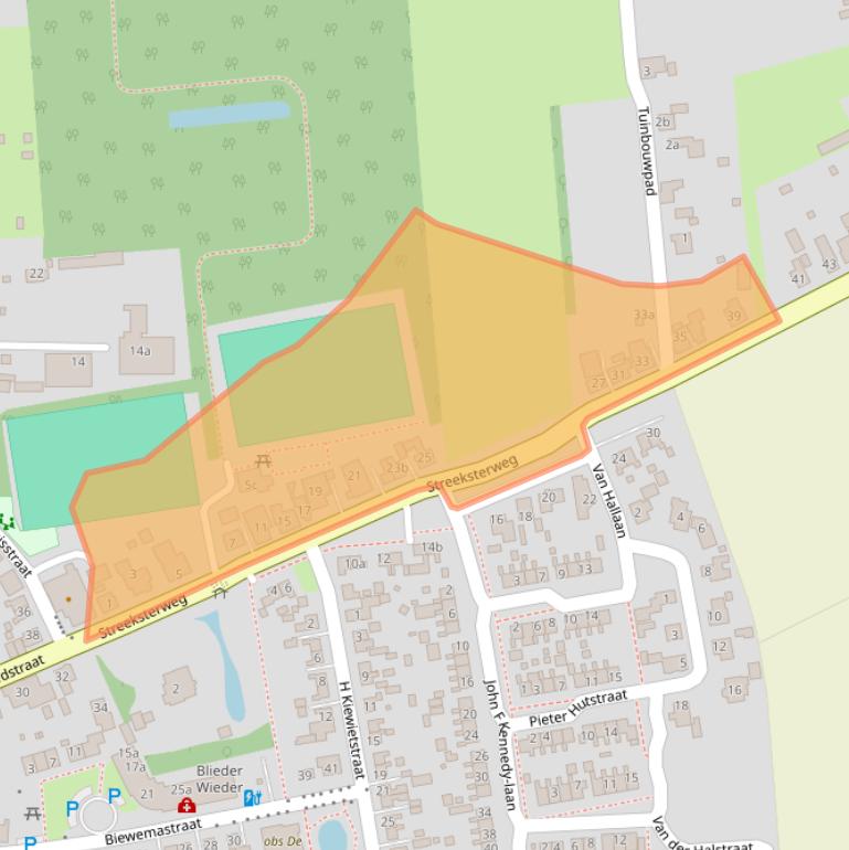 Kaart van postcodegebied 9988RA.