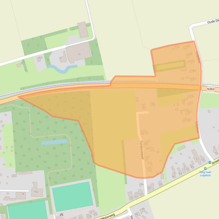 Kaart van postcodegebied 9988RD.