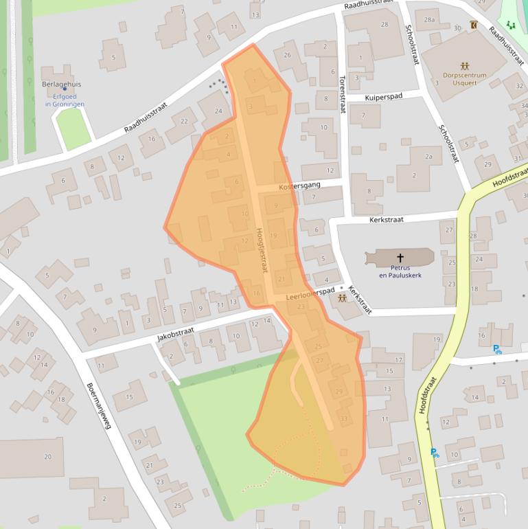 Kaart van postcodegebied 9988RN.