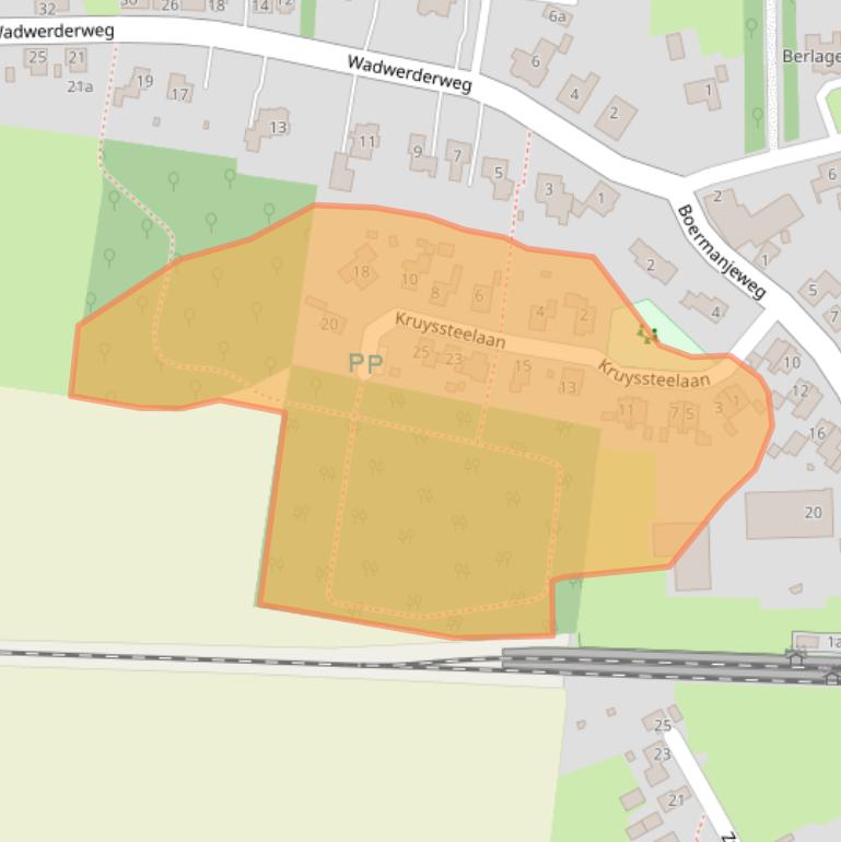 Kaart van postcodegebied 9988RR.