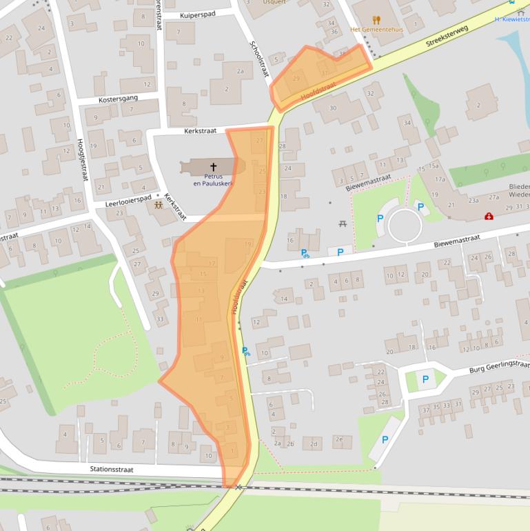 Kaart van postcodegebied 9988RS.