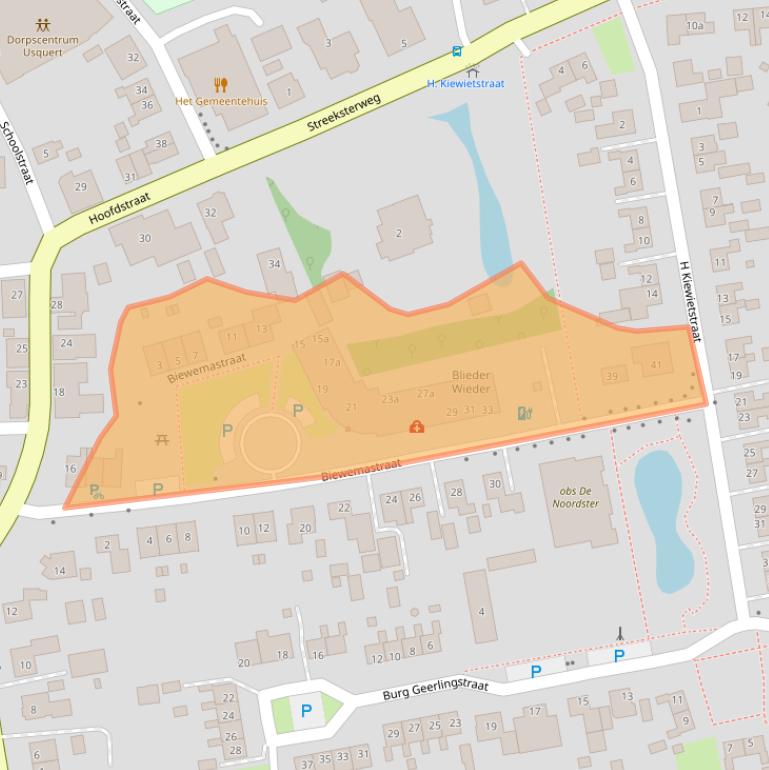 Kaart van postcodegebied 9988RW.