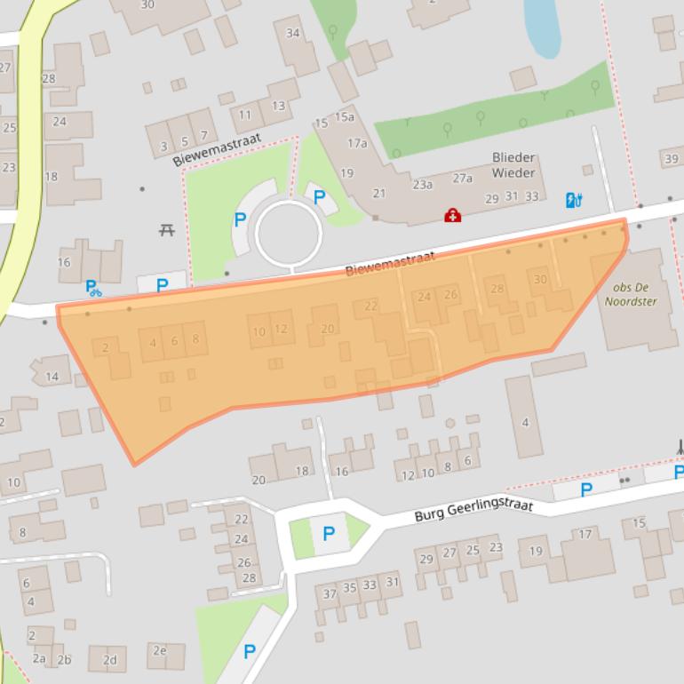 Kaart van postcodegebied 9988RX.