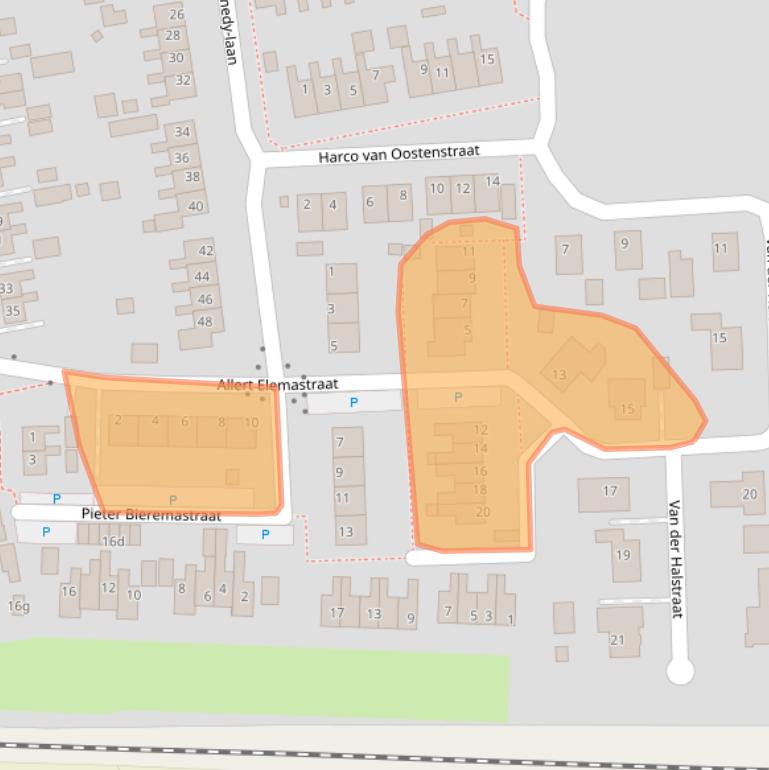 Kaart van postcodegebied 9988RZ.