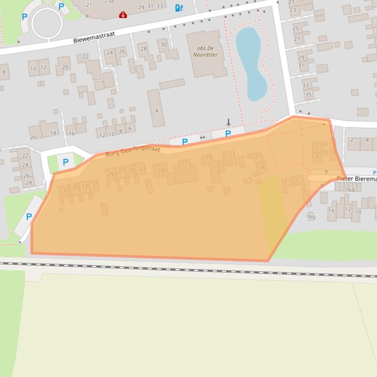 Kaart van postcodegebied 9988SB.