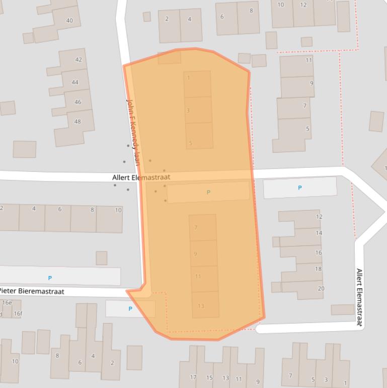 Kaart van postcodegebied 9988SE.