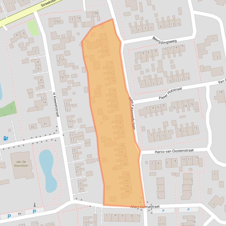 Kaart van postcodegebied 9988SG.