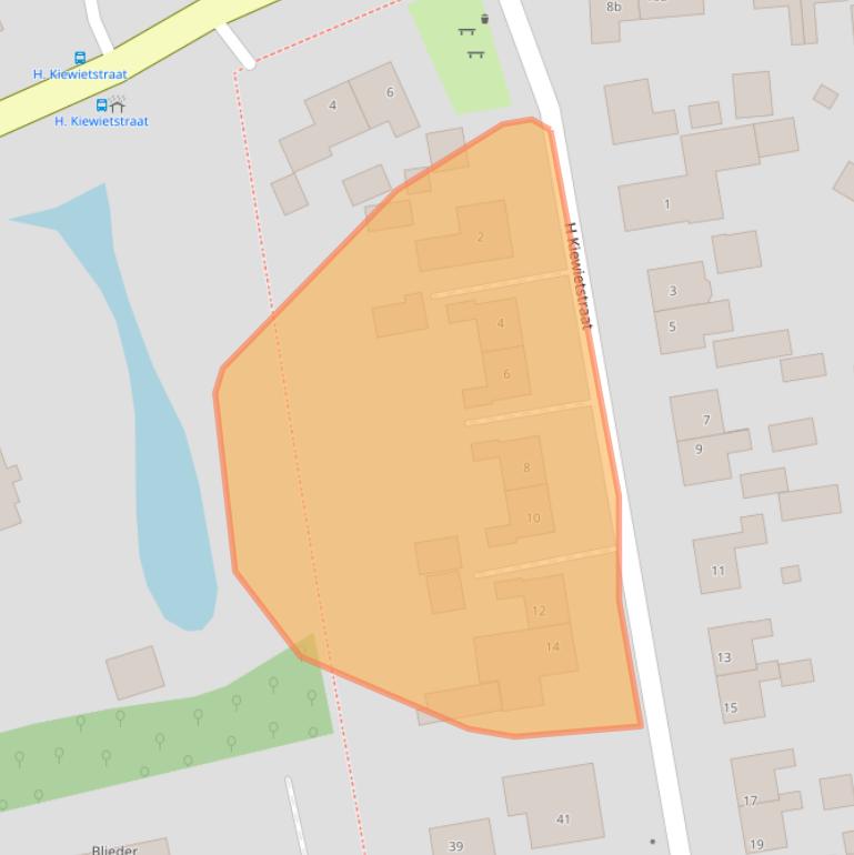 Kaart van postcodegebied 9988SM.