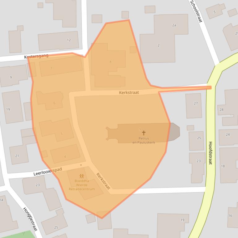 Kaart van postcodegebied 9988SN.