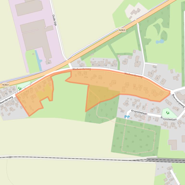 Kaart van postcodegebied 9988ST.