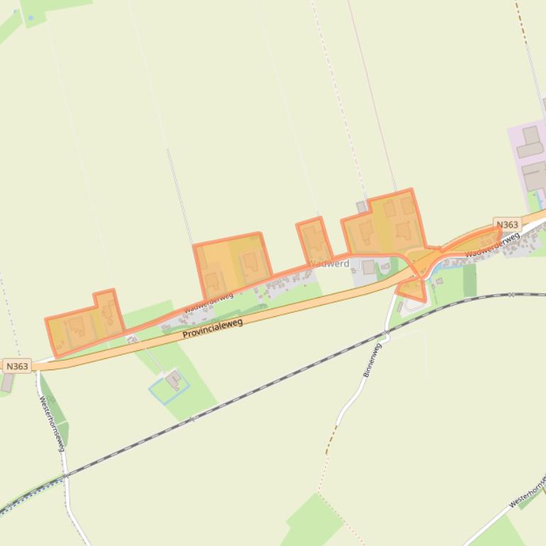 Kaart van postcodegebied 9988SZ.