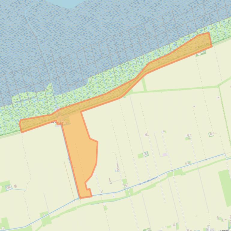 Kaart van postcodegebied 9988TD.