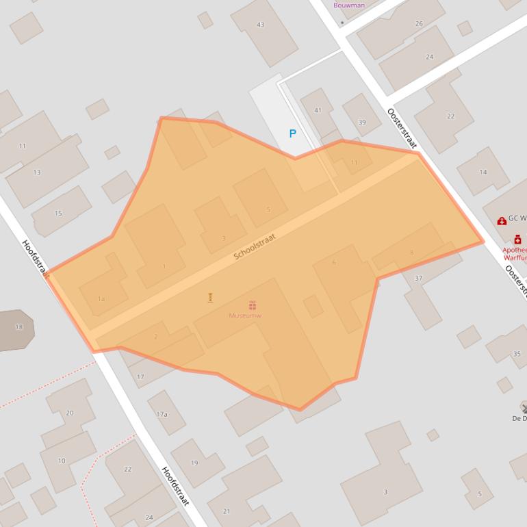Kaart van postcodegebied 9989AG.