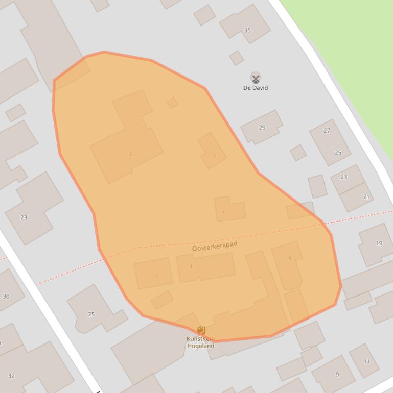 Kaart van postcodegebied 9989AH.