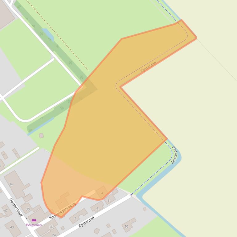 Kaart van postcodegebied 9989AK.