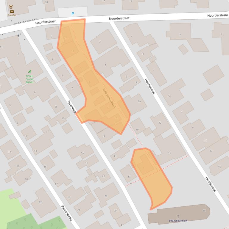 Kaart van postcodegebied 9989AL.