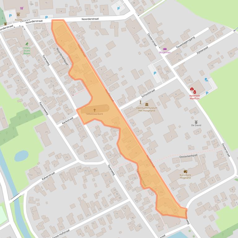 Kaart van postcodegebied 9989AN.