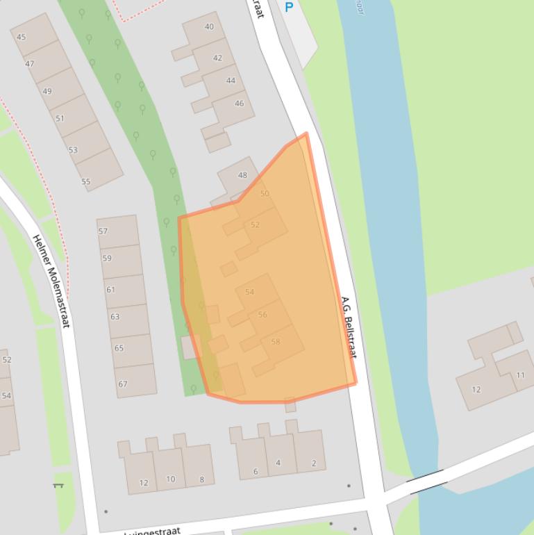 Kaart van postcodegebied 9989AV.