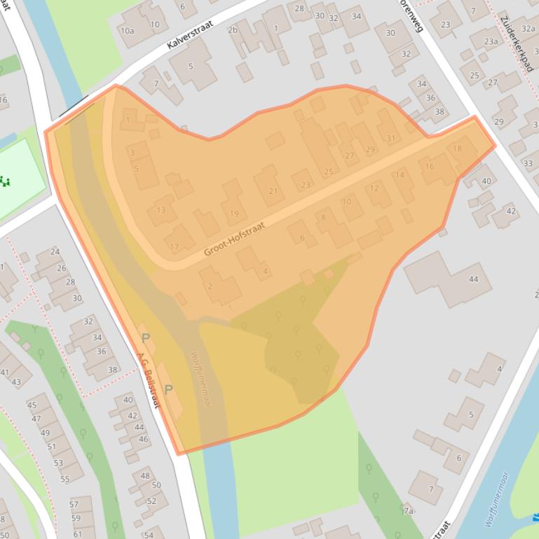 Kaart van postcodegebied 9989BC.