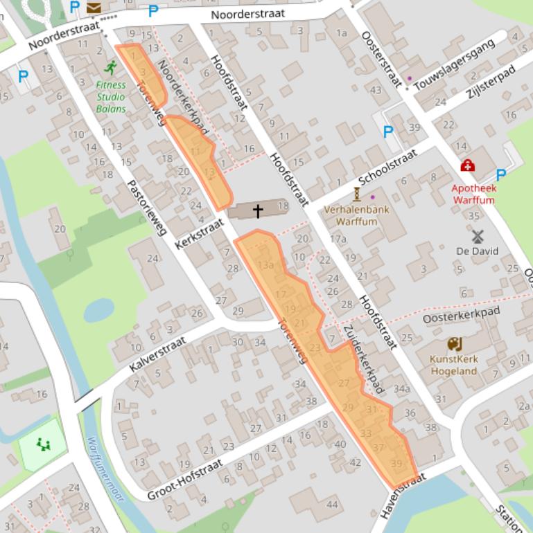 Kaart van postcodegebied 9989BD.