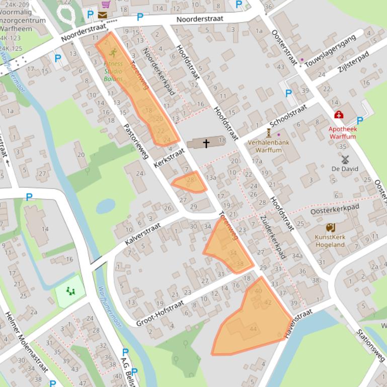 Kaart van postcodegebied 9989BE.