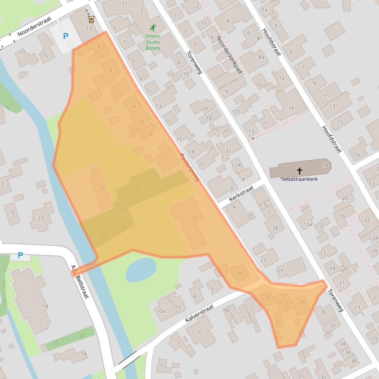 Kaart van postcodegebied 9989BM.