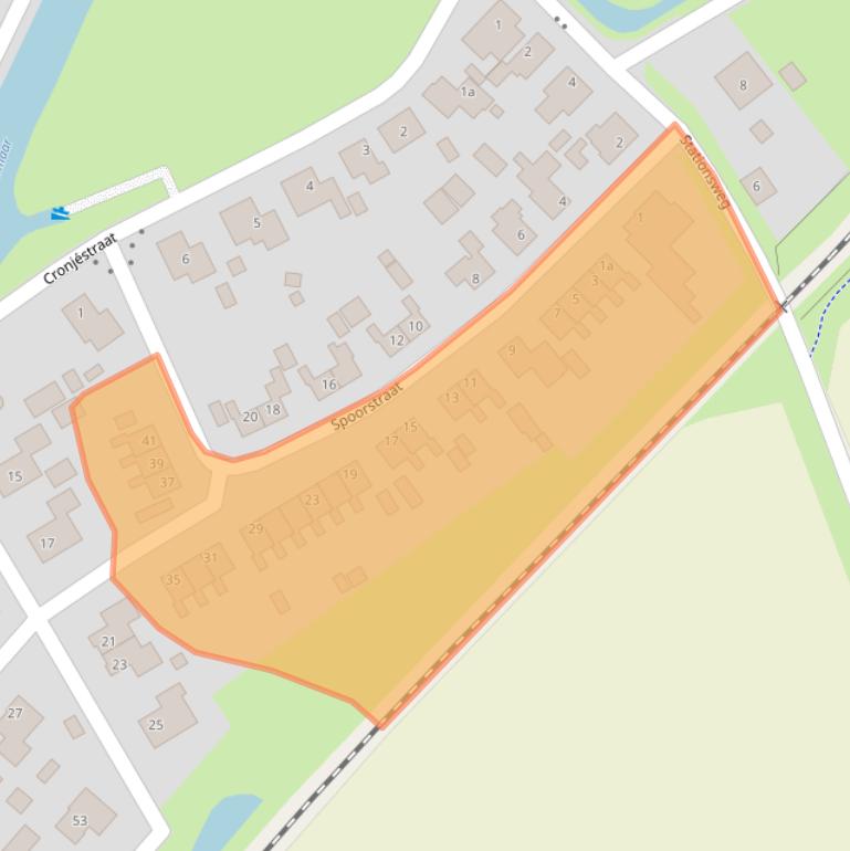 Kaart van postcodegebied 9989BP.