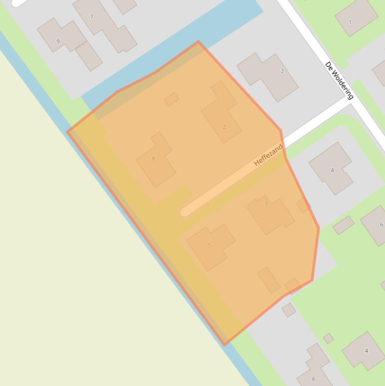 Kaart van postcodegebied 9989CH.