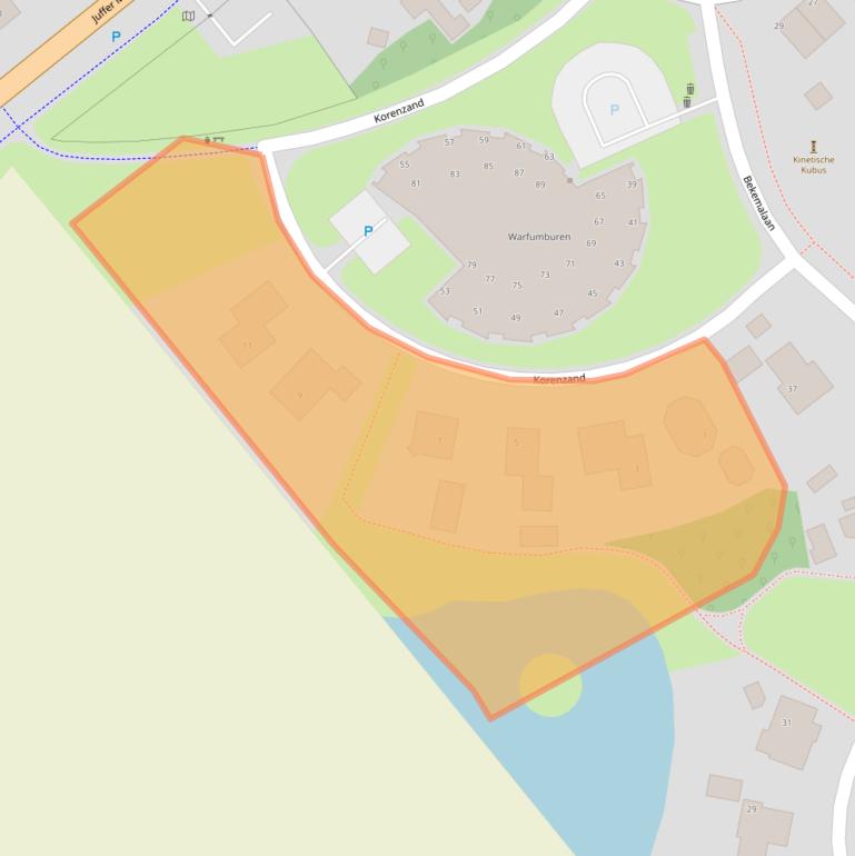 Kaart van postcodegebied 9989CT.