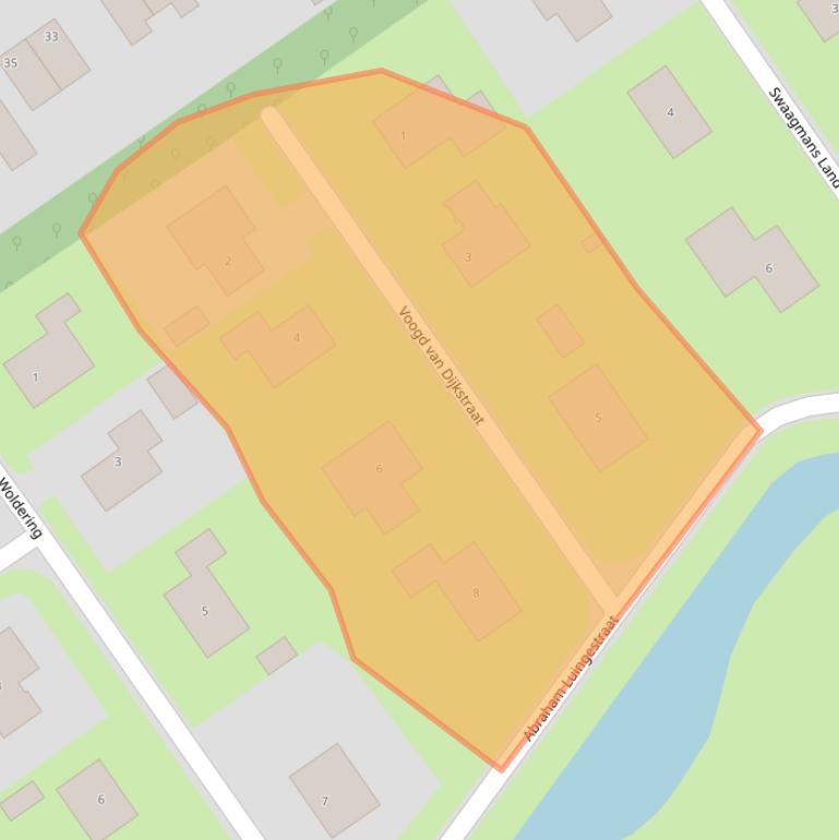 Kaart van postcodegebied 9989CW.