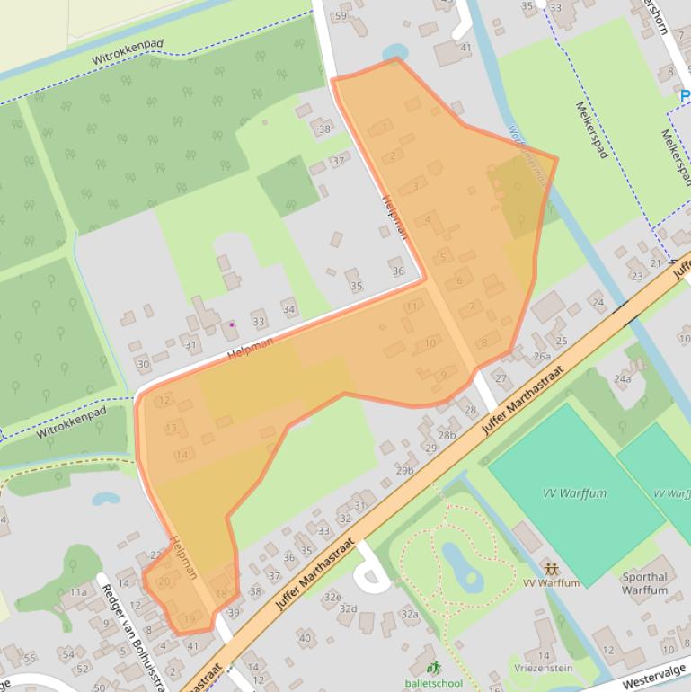 Kaart van postcodegebied 9989ES.