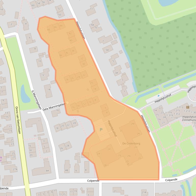 Kaart van postcodegebied 9991AK.