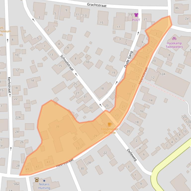 Kaart van postcodegebied 9991BE.