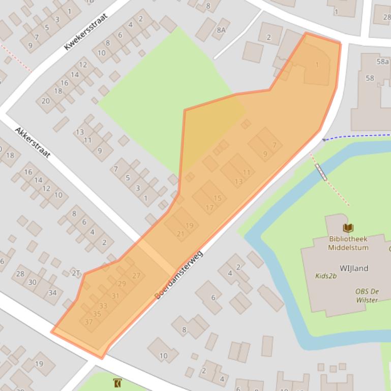 Kaart van postcodegebied 9991BM.