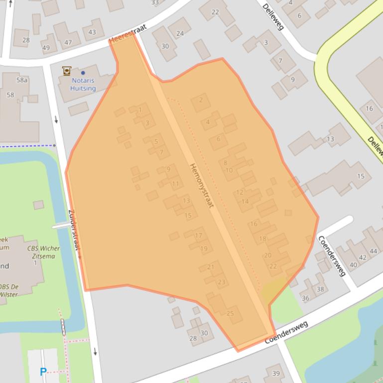 Kaart van postcodegebied 9991CL.