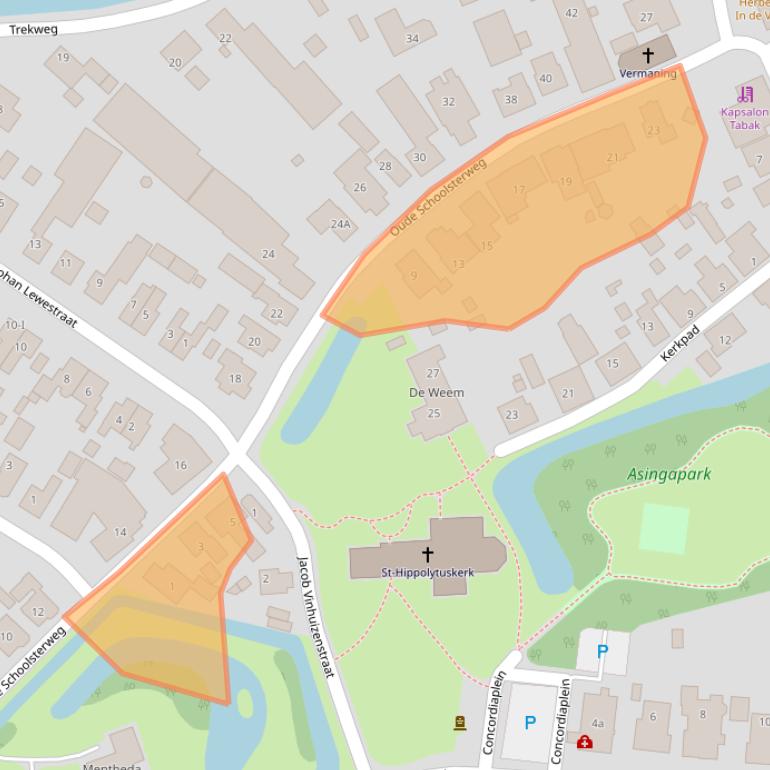 Kaart van postcodegebied 9991CP.