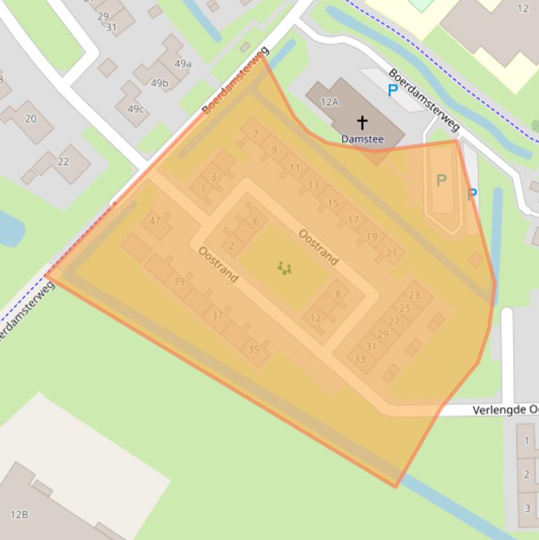 Kaart van postcodegebied 9991JA.