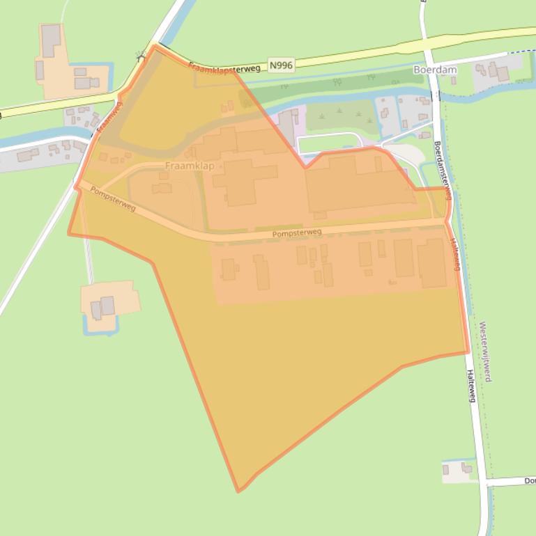 Kaart van postcodegebied 9991TJ.