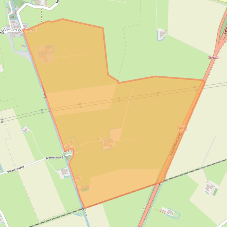 Kaart van postcodegebied 9993TM.