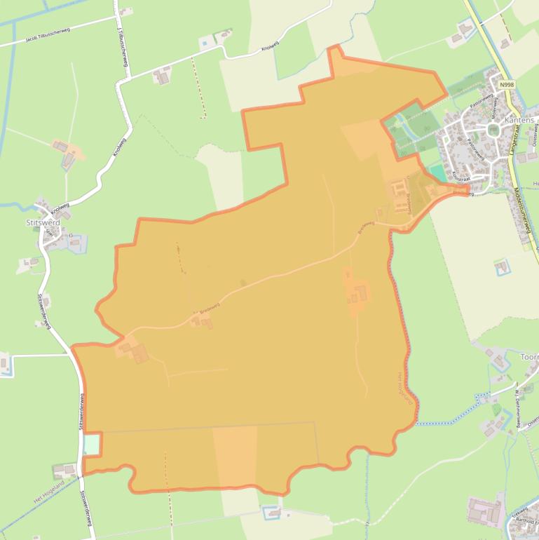 Kaart van postcodegebied 9995NC.