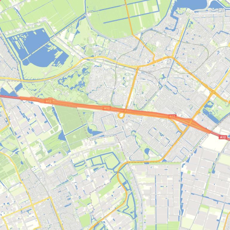 Kaart van de wijk A12-ZONE.