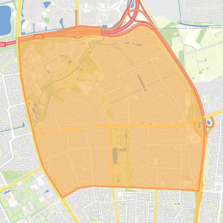 Kaart van de wijk Aanschot.