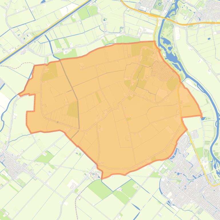 Kaart van de wijk Abbenbroek.