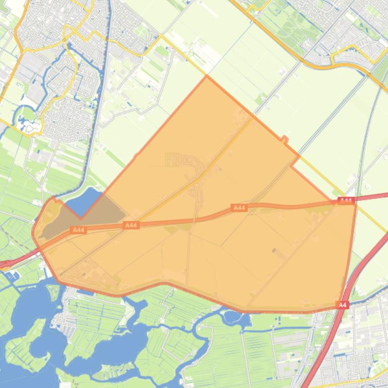 Kaart van de wijk Abbenes / Buitenkaag.